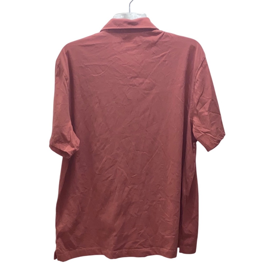 Old Navy Mens XL Short Sleeve‎ Polo Shirt Burgundy Brick Red Solid Casual Top - Picture 6 of 6